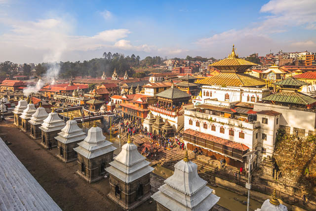 pashupatinath temple by bagmati river in kathmandu, nepal