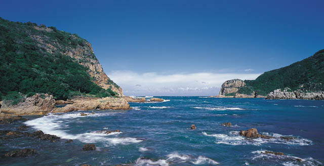 views of indian ocean from knysna heads in knysna, south africa