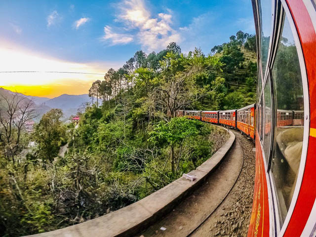 spectacular scenic views during toy train ride from shimla to kalka