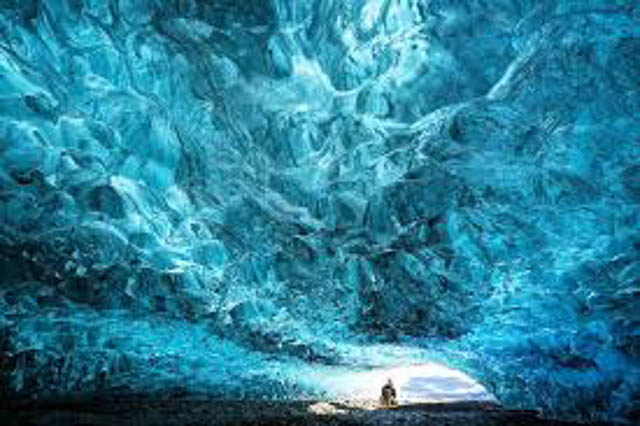 ice cave at ice jokulsarlon iceland