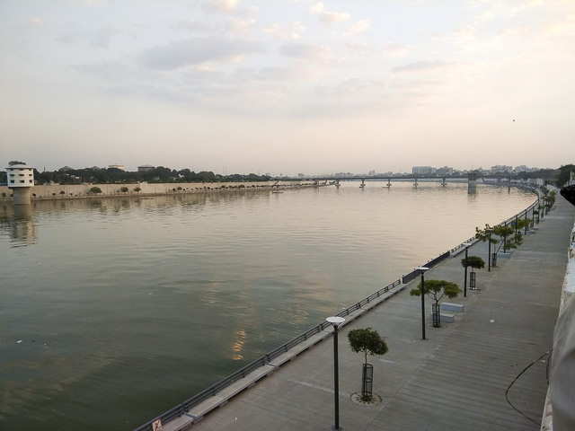 Kankaria lake side view in Ahmedabad India