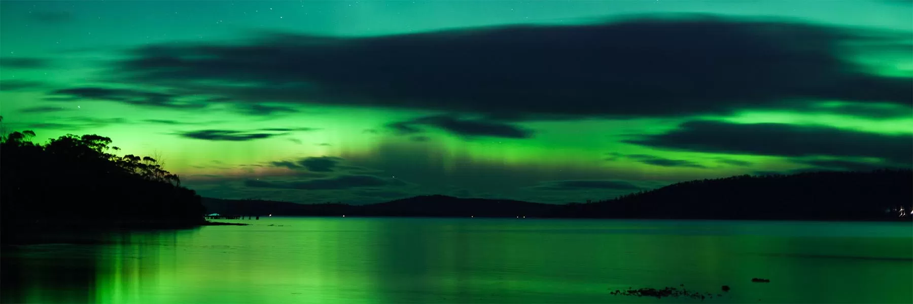 Southern lights or Aurora Australis in Tasmania