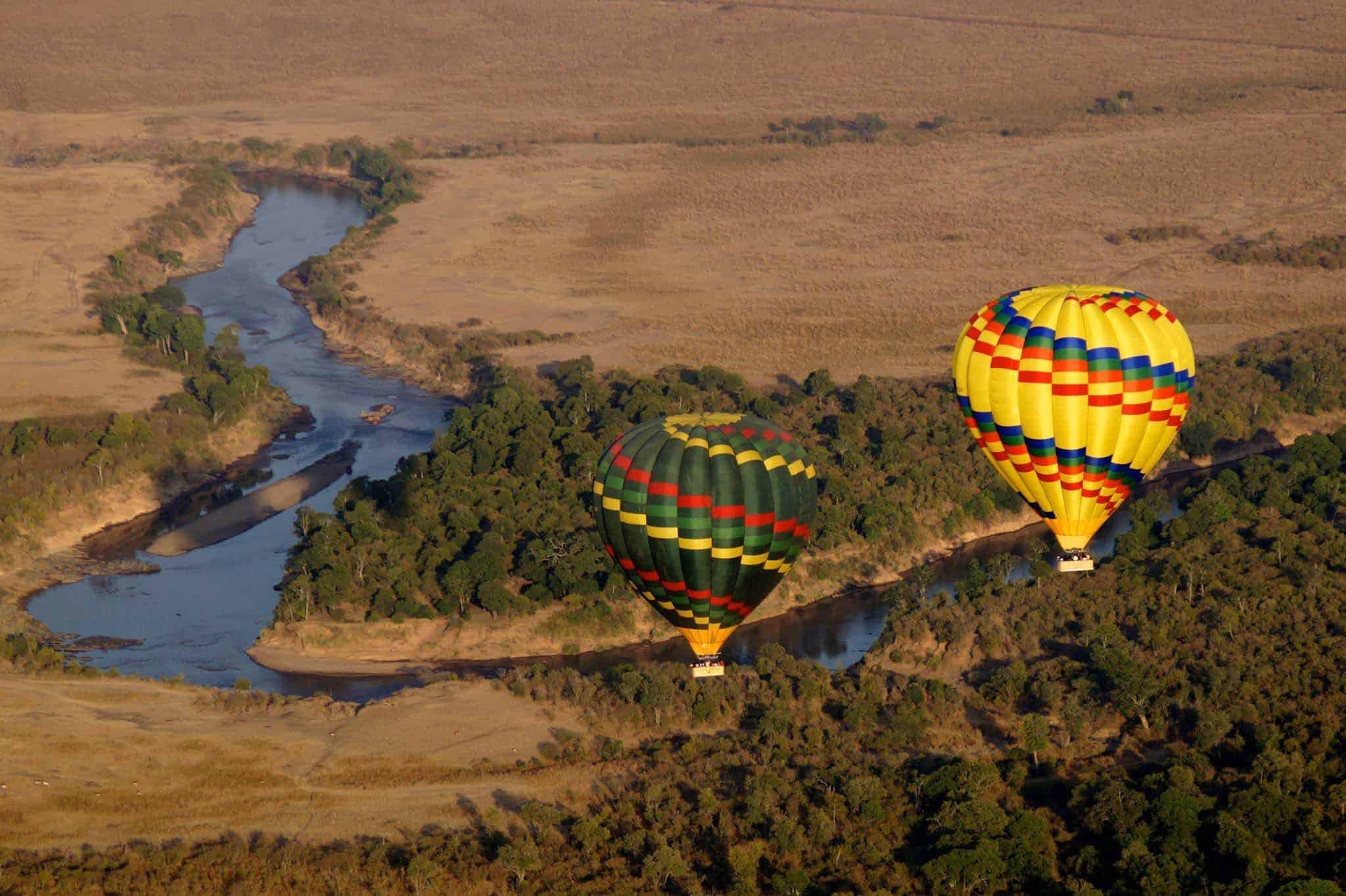 Enjoy hot air balloon safari in our mara mara's tour packages