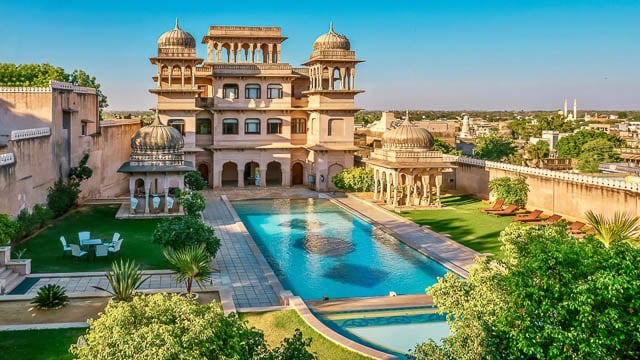 front view of hotel castle mandawa, rajasthan