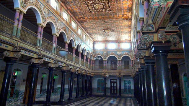 inside of athangudi palace near karaikudi, tamil nadu